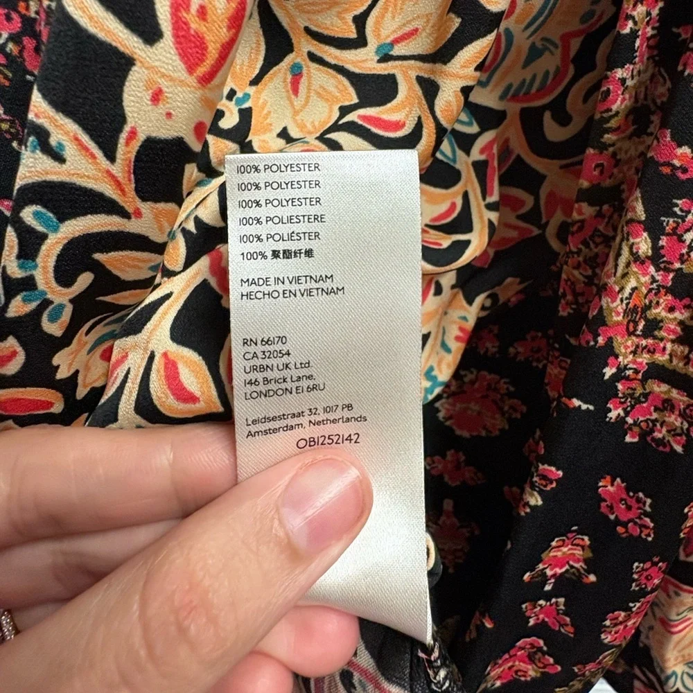 * SOLD* Free People Stevie Tunic Bohemian Western Floral Bell Sleeves Size XS - Picture 5 of 6
